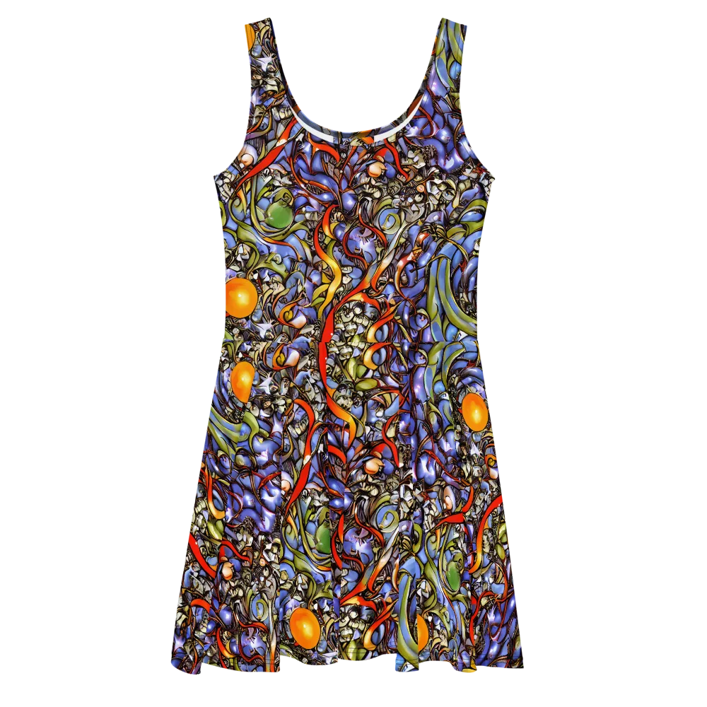 Kinetic Garden on Skater Dress — Front