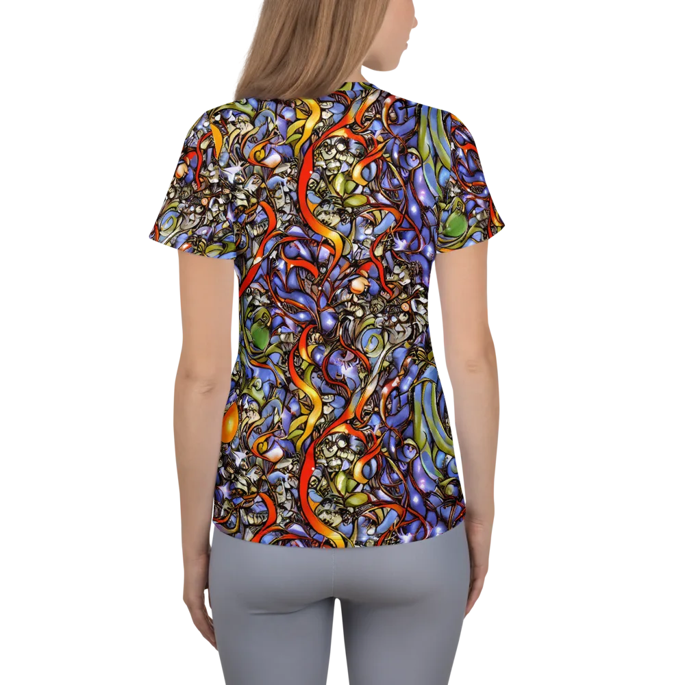Kinetic Garden on Women's Athletic T-Shirt — Back