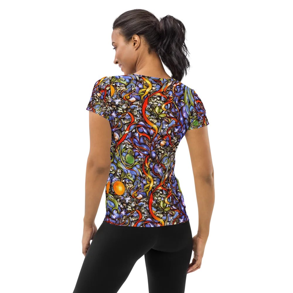 Kinetic Garden on Women's Athletic T-Shirt — Back