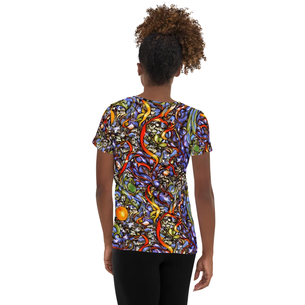 Kinetic Garden on Women's Athletic T-Shirt — Back