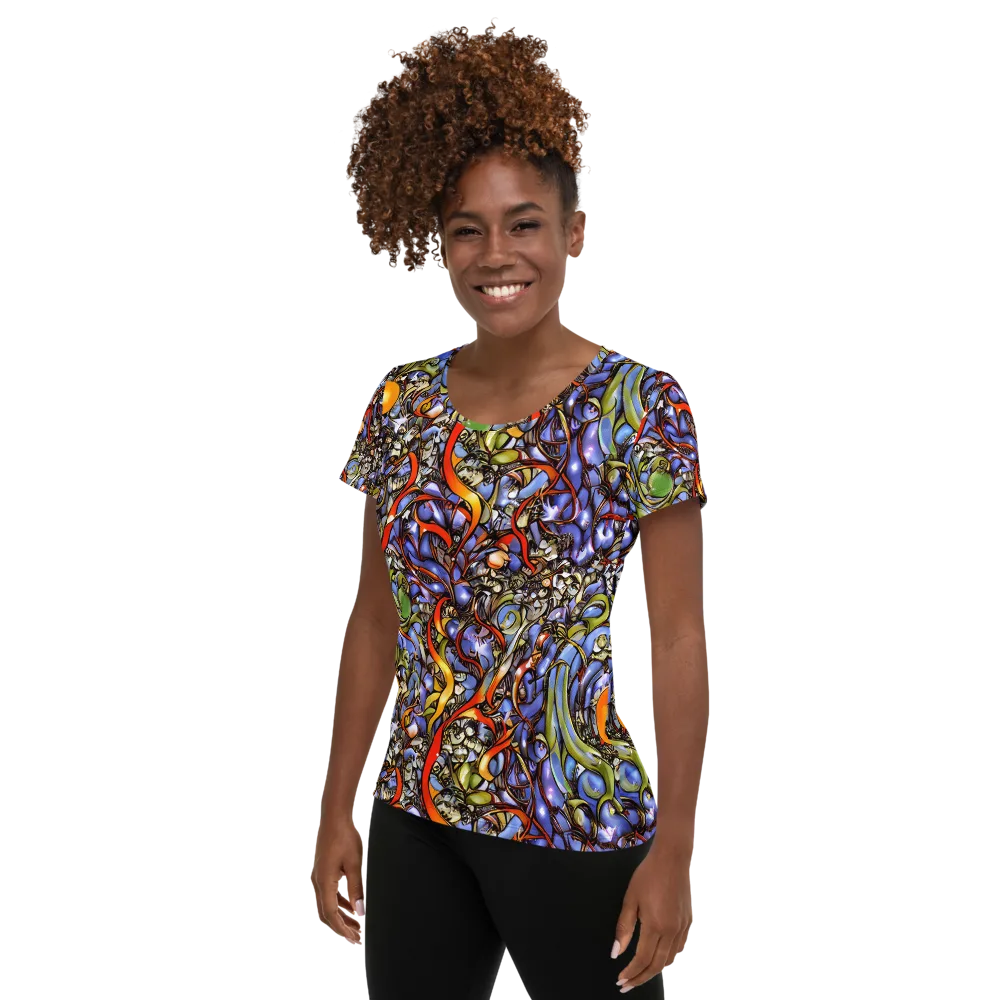 Kinetic Garden on Women's Athletic T-Shirt — Left