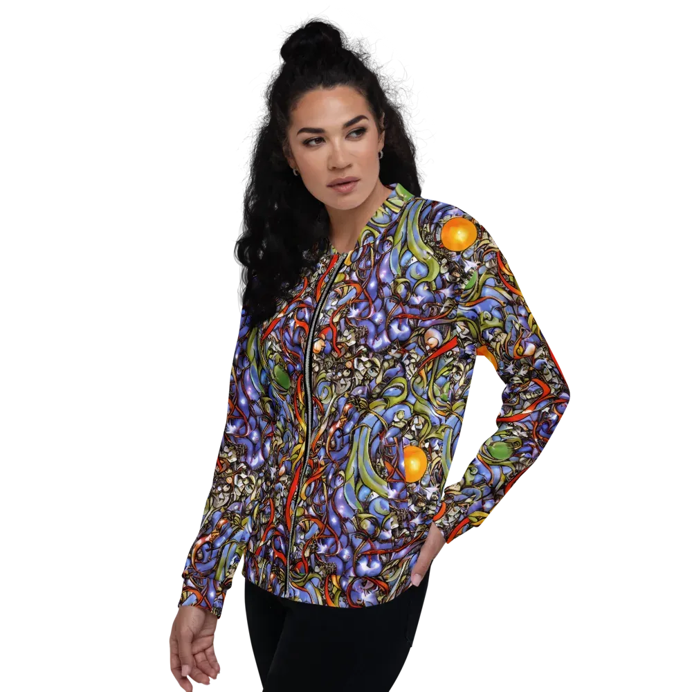 Kinetic Garden on Bomber Jacket — Left