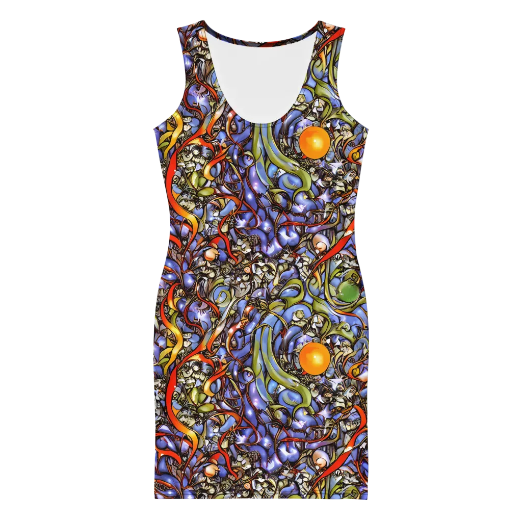 Kinetic Garden on Bodycon Dress — Front