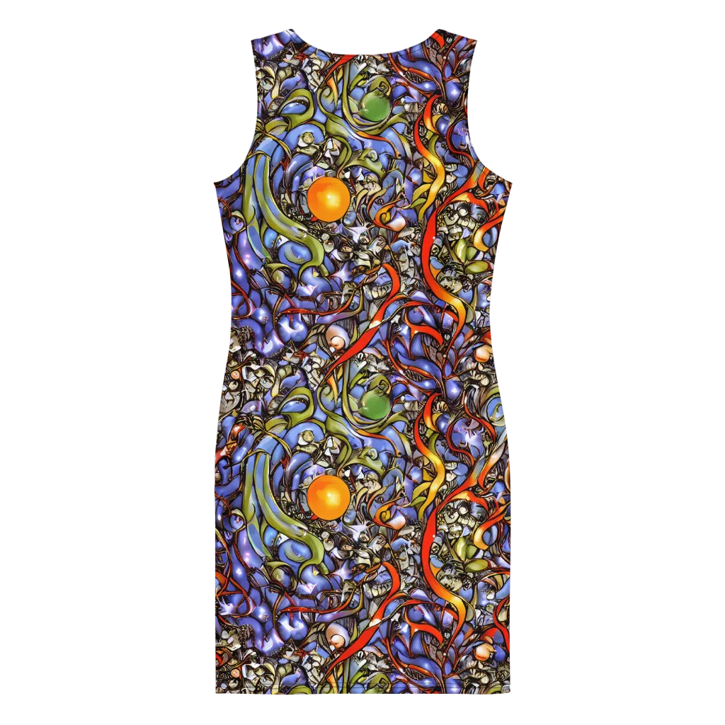 Kinetic Garden on Bodycon Dress — Back
