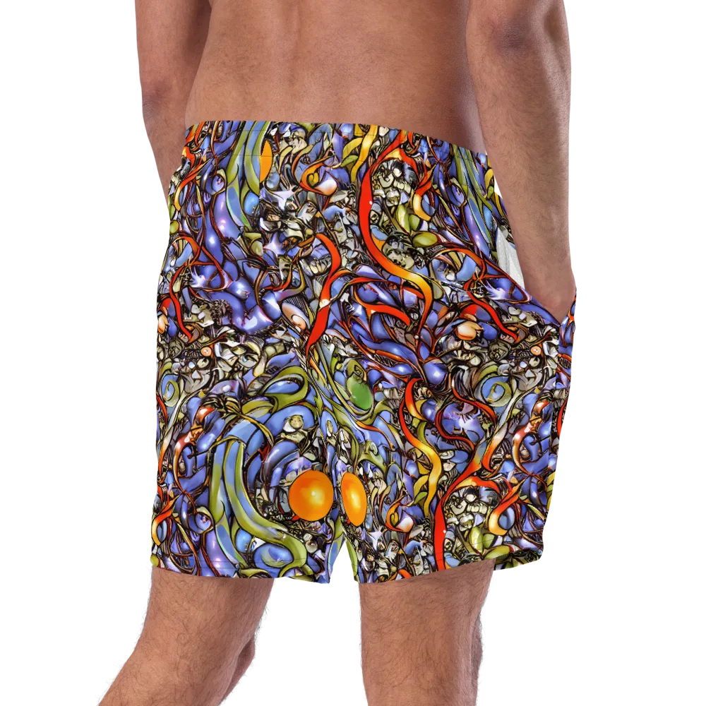 Kinetic Garden on Swim Trunks — Right Back