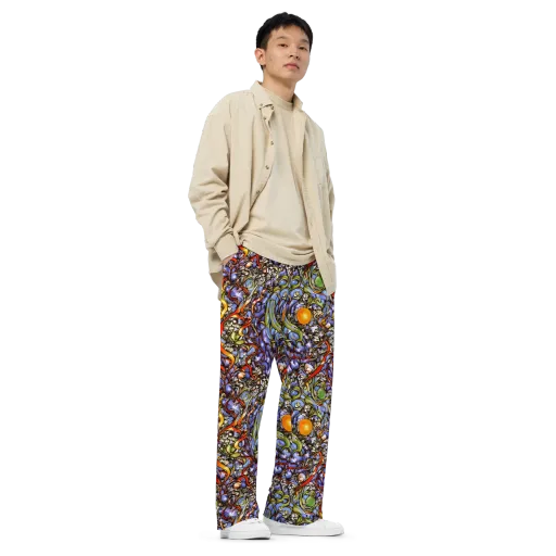 Kinetic Garden on a Wide-Leg Pants