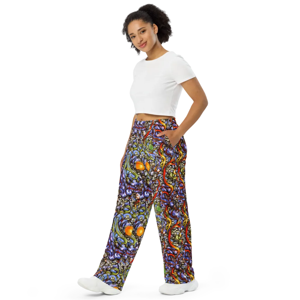 Kinetic Garden on Wide-Leg Pants — Left Front
