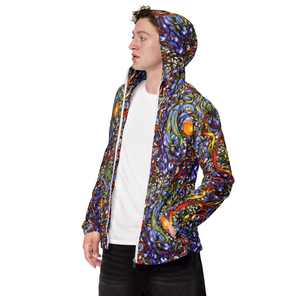 Kinetic Garden on Men's Windbreaker — Left Front