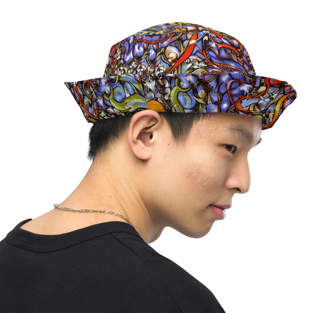 Kinetic Garden on Reversible Bucket Hat — Right Outside