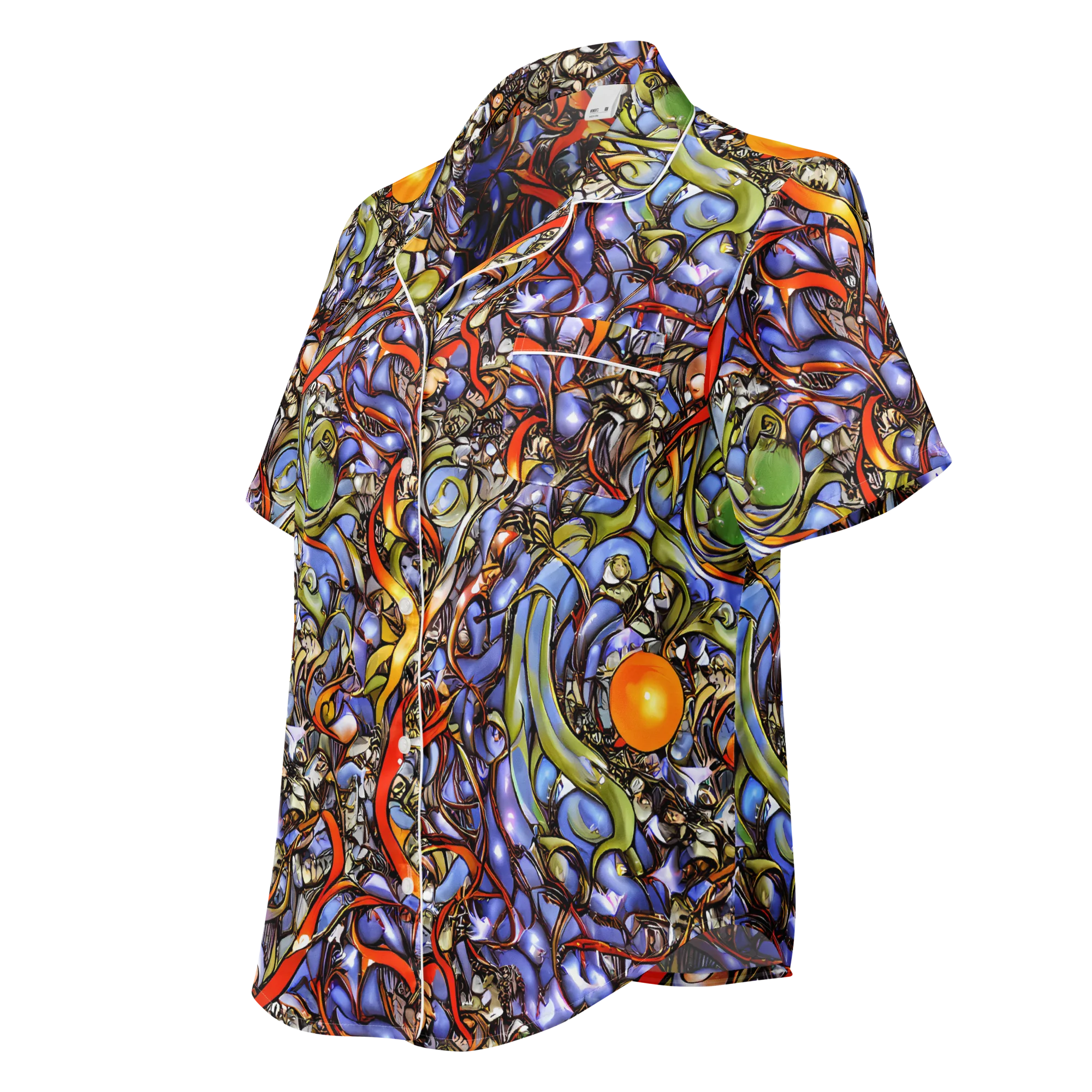 Kinetic Garden on Women's Short Sleeve Pajama Top — Left Front