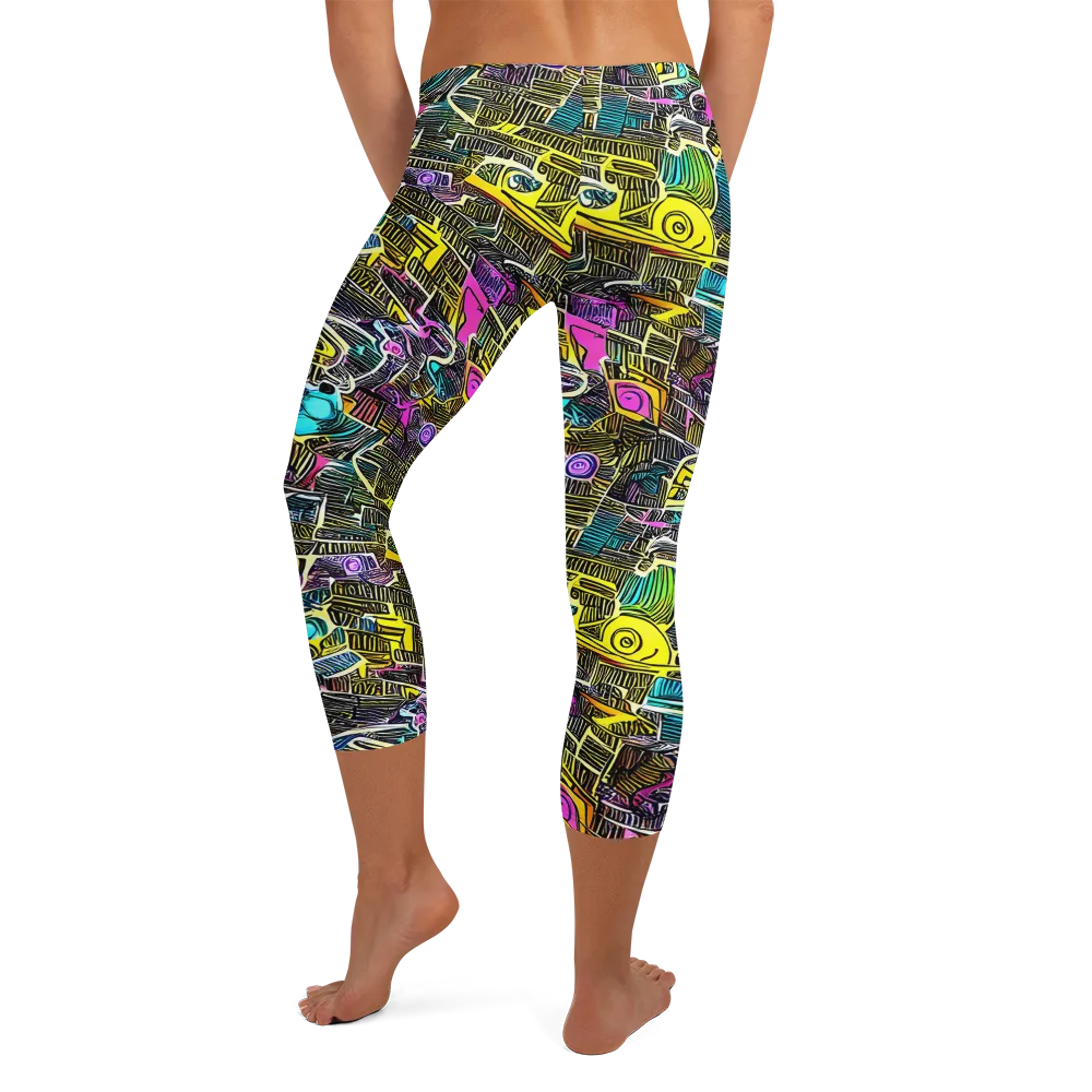 Kinetic Arcade on Capri Leggings — Back