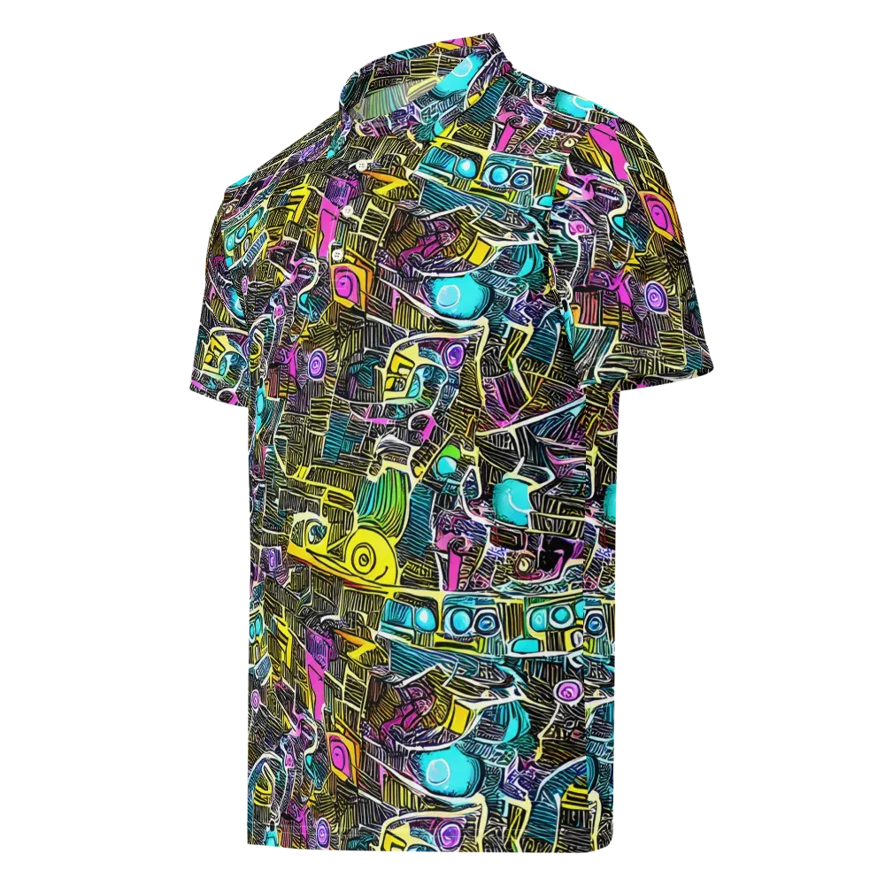 Kinetic Arcade on Men's Slim Fit Polo Shirt — Left Front