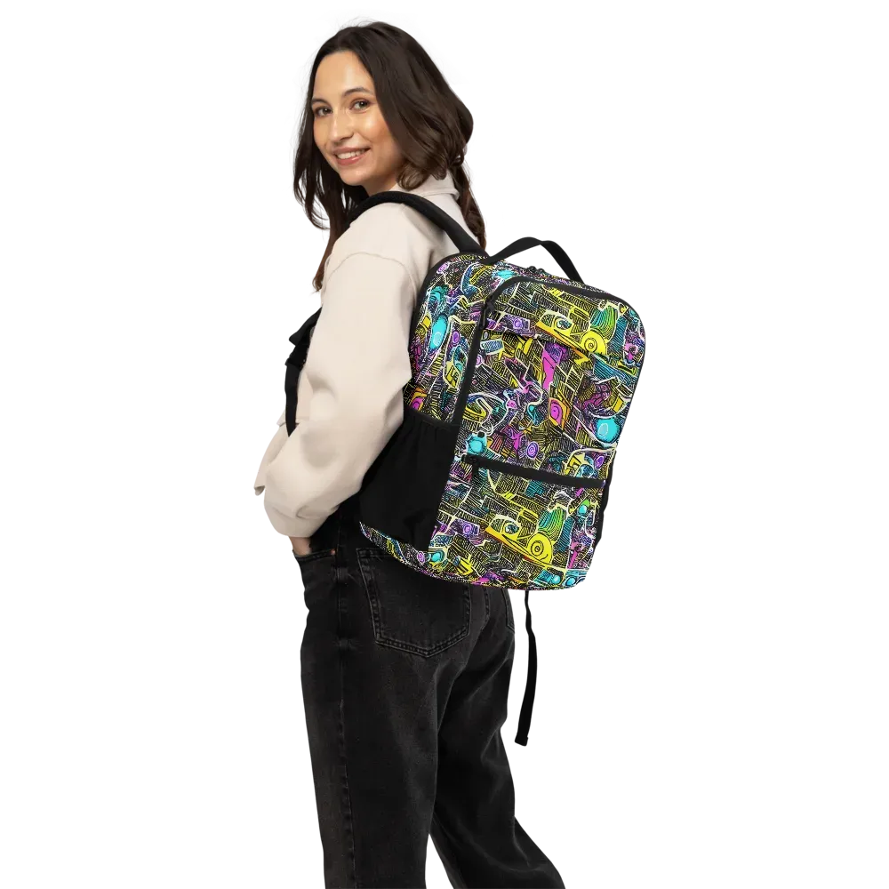 Kinetic Arcade on Utility Backpack — Back