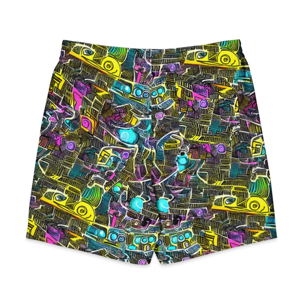 Kinetic Arcade on Men's Board Shorts — Back
