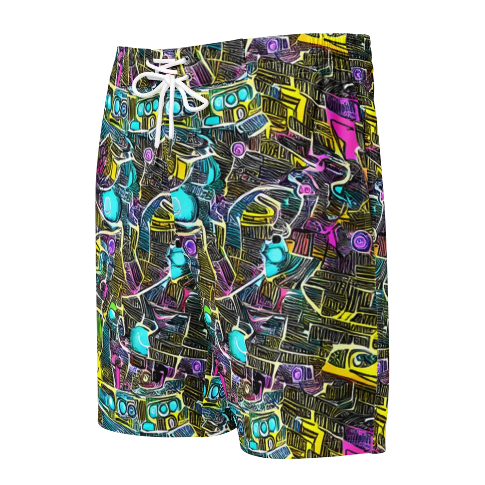 Kinetic Arcade on Men's Board Shorts — Front