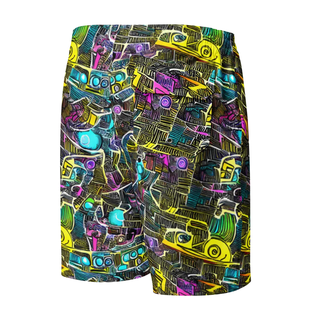 Kinetic Arcade on Men's Board Shorts — Back