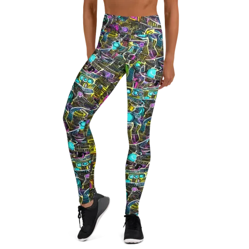 Kinetic Arcade on a Yoga Leggings