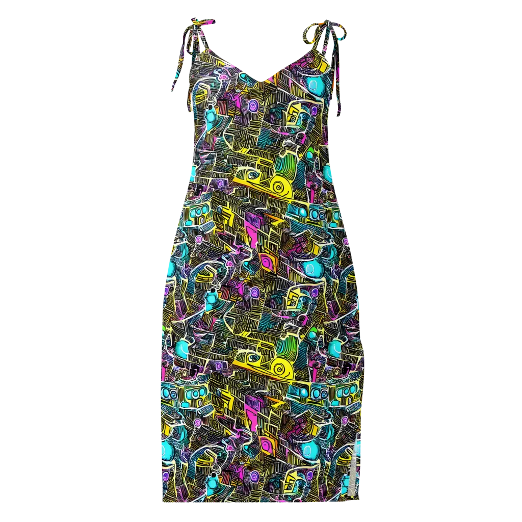 Kinetic Arcade on Slip Dress — Front