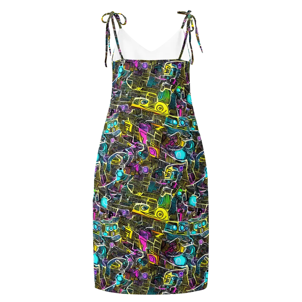 Kinetic Arcade on Slip Dress — Back