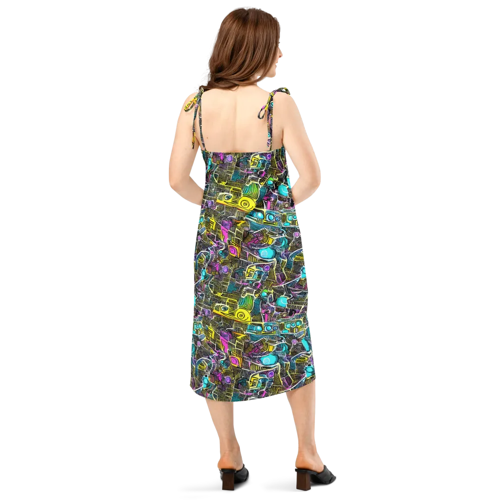 Kinetic Arcade on Slip Dress — Back