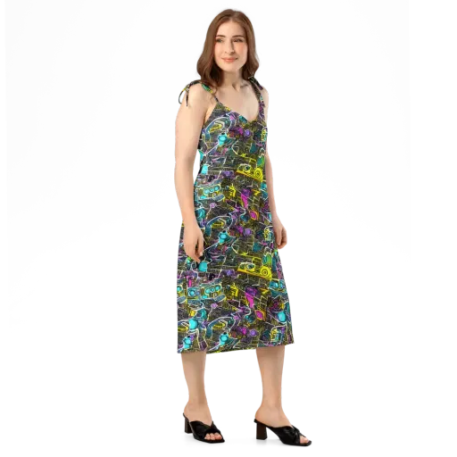 Kinetic Arcade on a Slip Dress