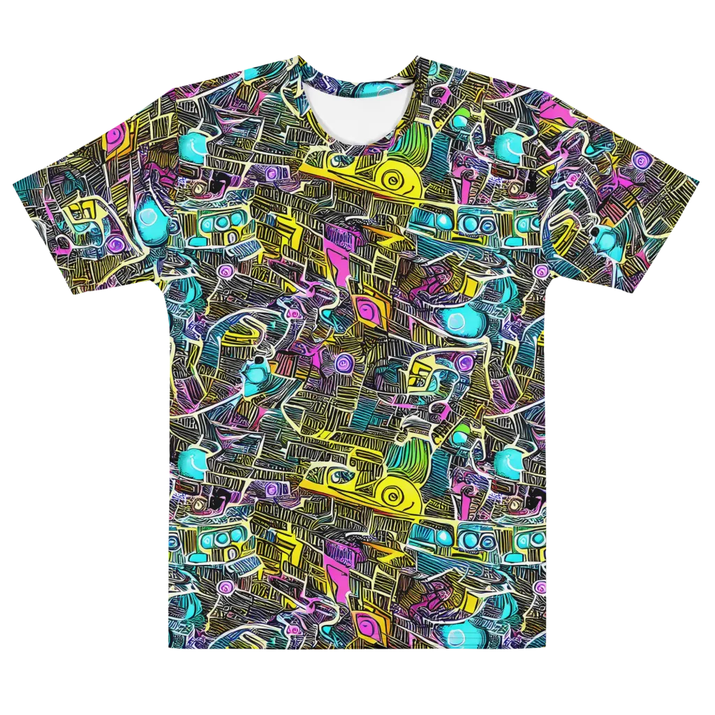 Kinetic Arcade on Men's Cotton Crew Neck T-Shirt — Front