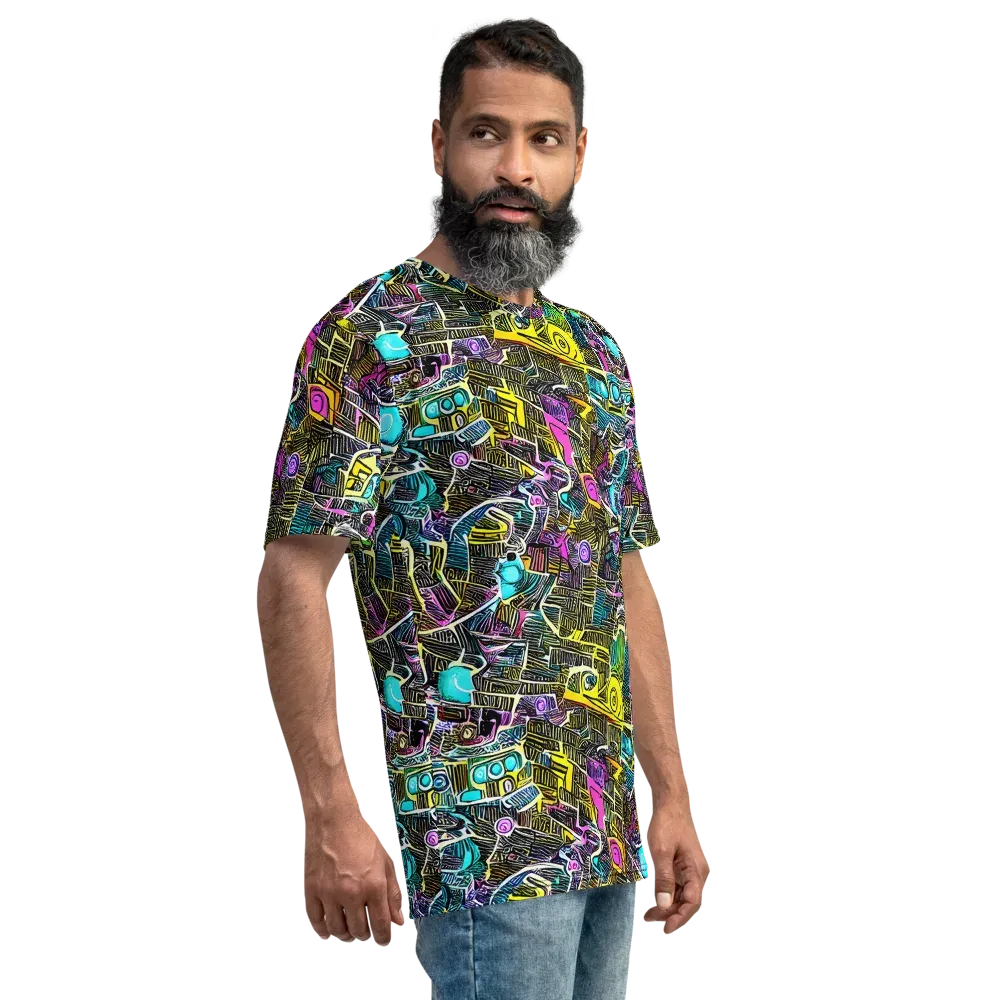 Kinetic Arcade on Men's Crew Neck T-Shirt — Right