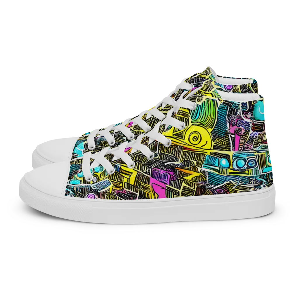 Kinetic Arcade on Men's High Top Canvas Shoes — Left
