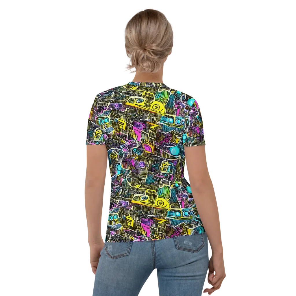 Kinetic Arcade on Women's Crew Neck T-Shirt — Back