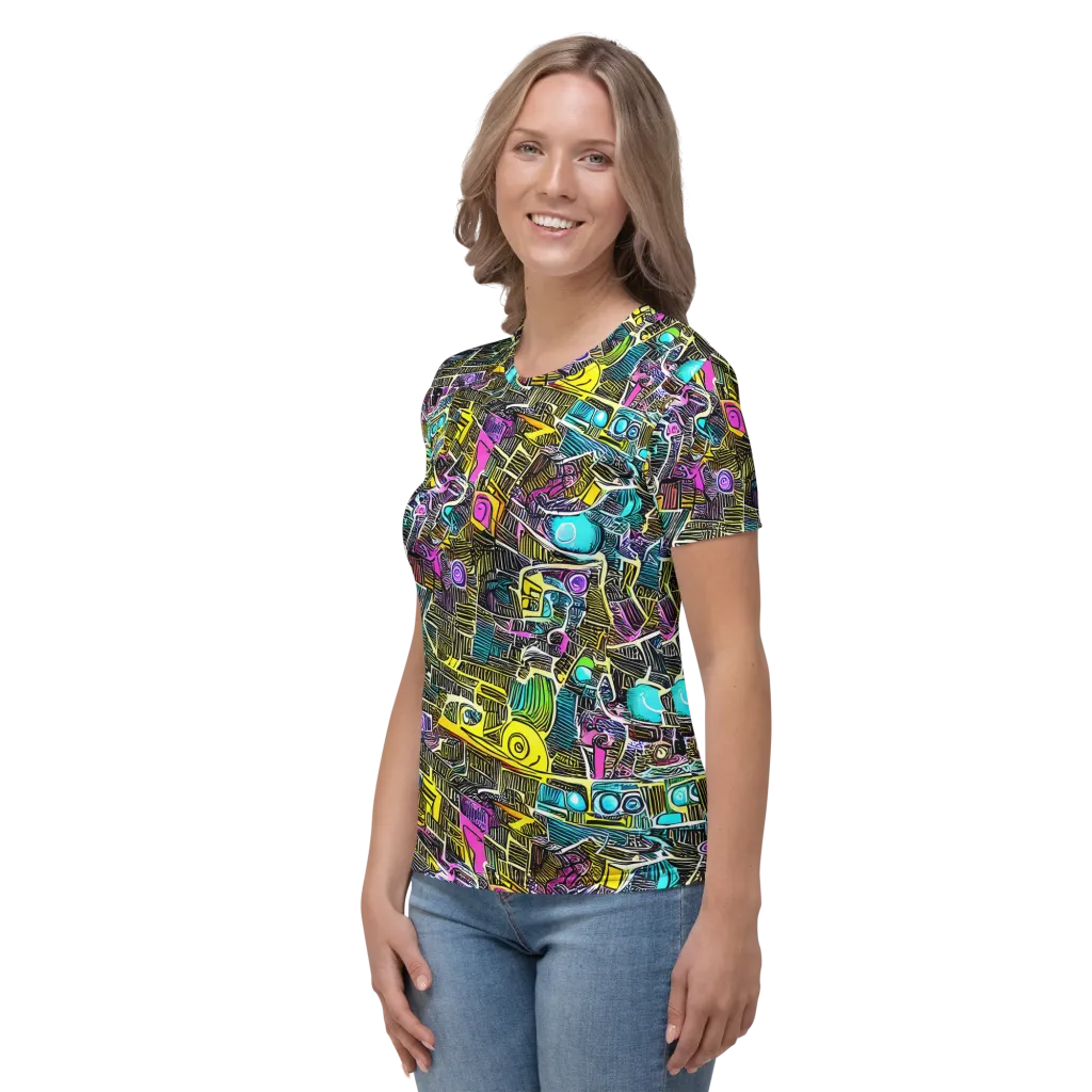 Kinetic Arcade on Women's Crew Neck T-Shirt — Left
