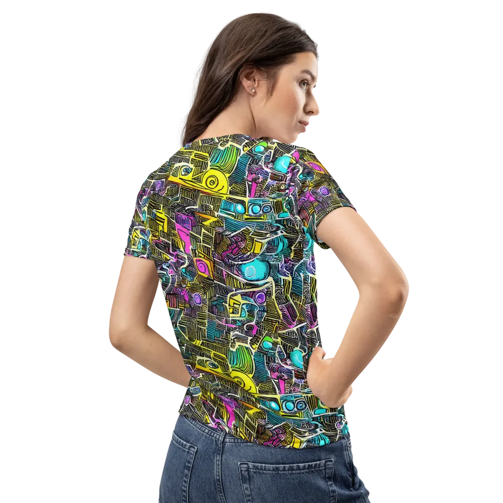 Kinetic Arcade on Women's Crew Neck T-Shirt — Back