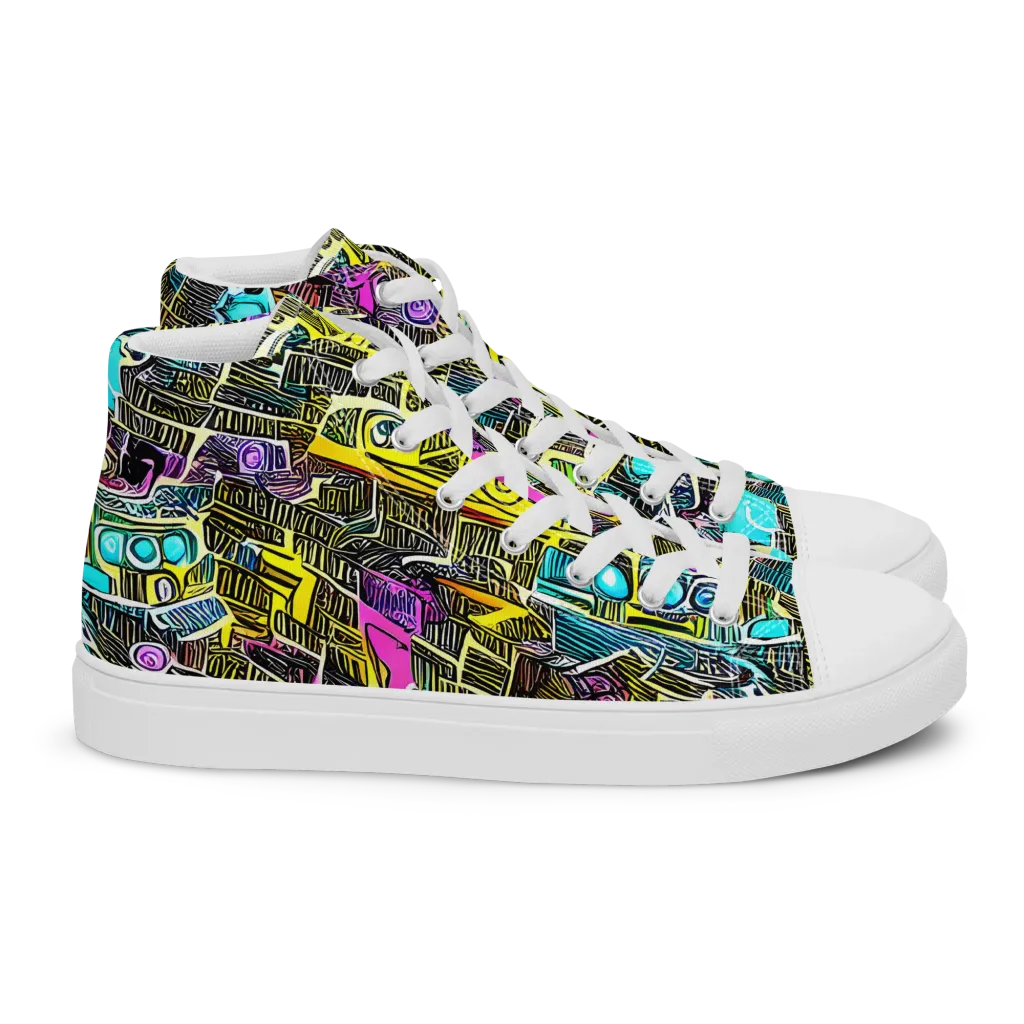 Kinetic Arcade on Women's High Top Canvas Shoes — Right