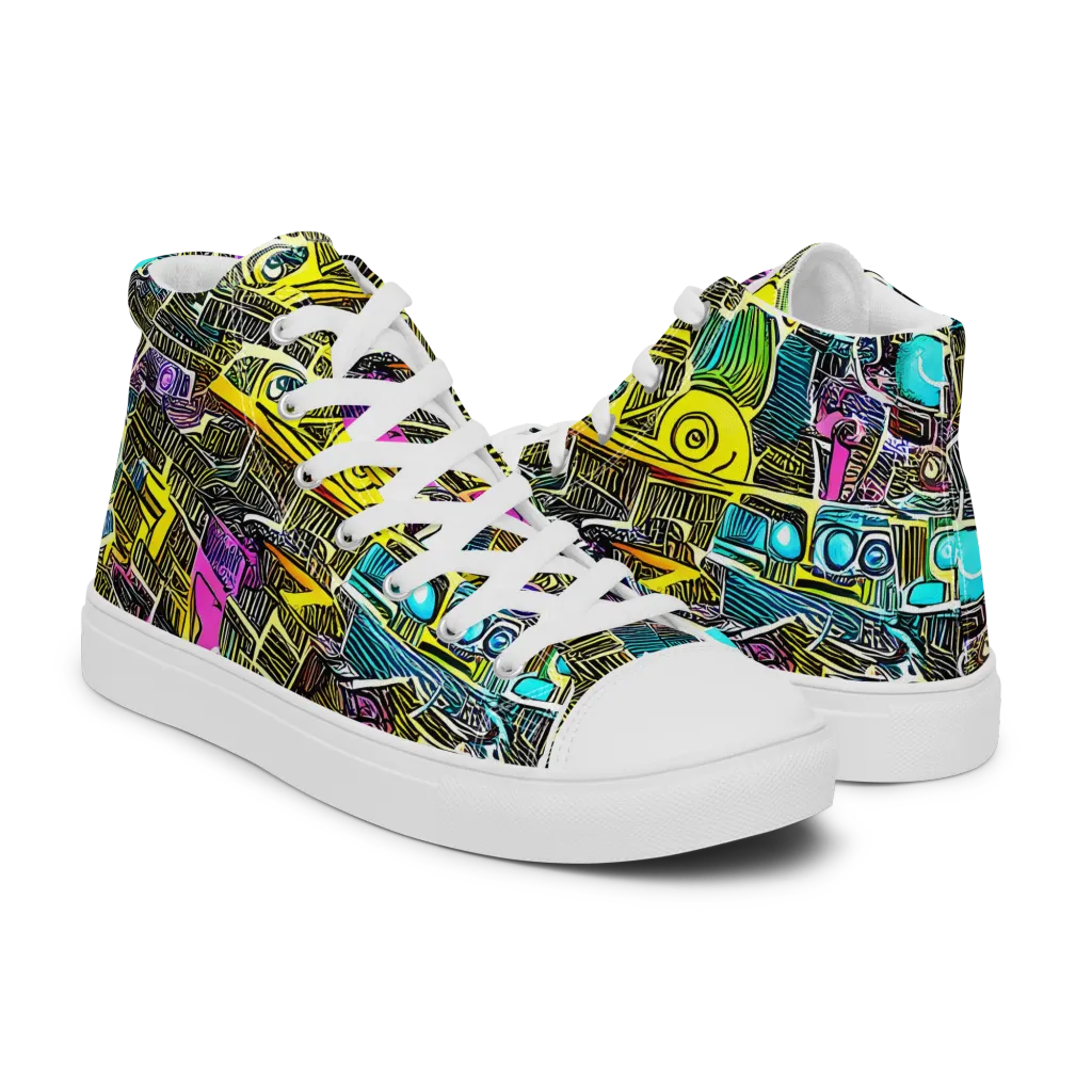 Kinetic Arcade on Women's High Top Canvas Shoes — Right