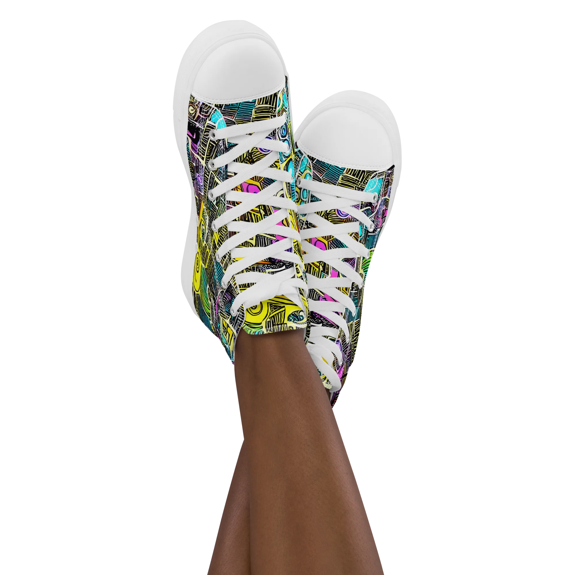 Kinetic Arcade on Women's High Top Canvas Shoes — Front