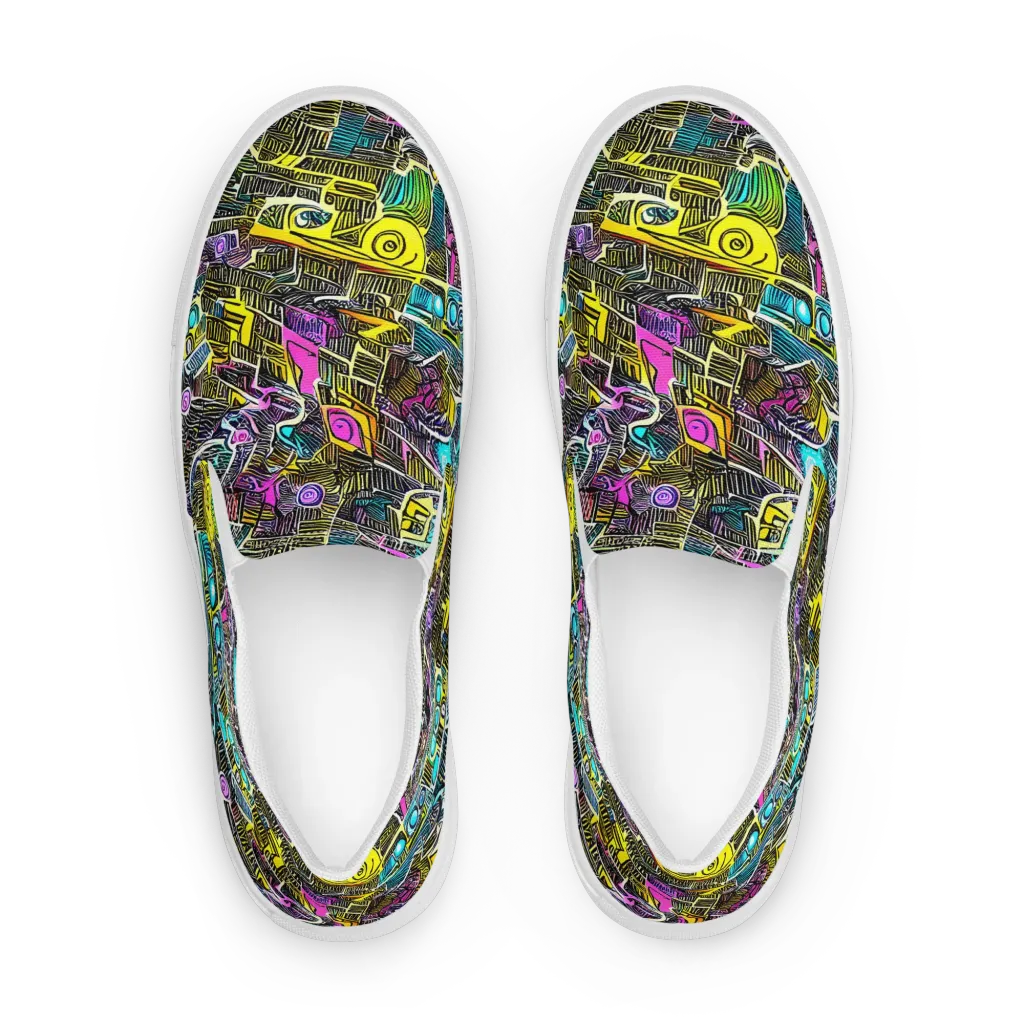 Kinetic Arcade on Men's Slip-On Canvas Shoes — Front