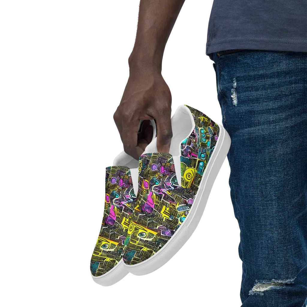 Kinetic Arcade on Men's Slip-On Canvas Shoes — Left Front