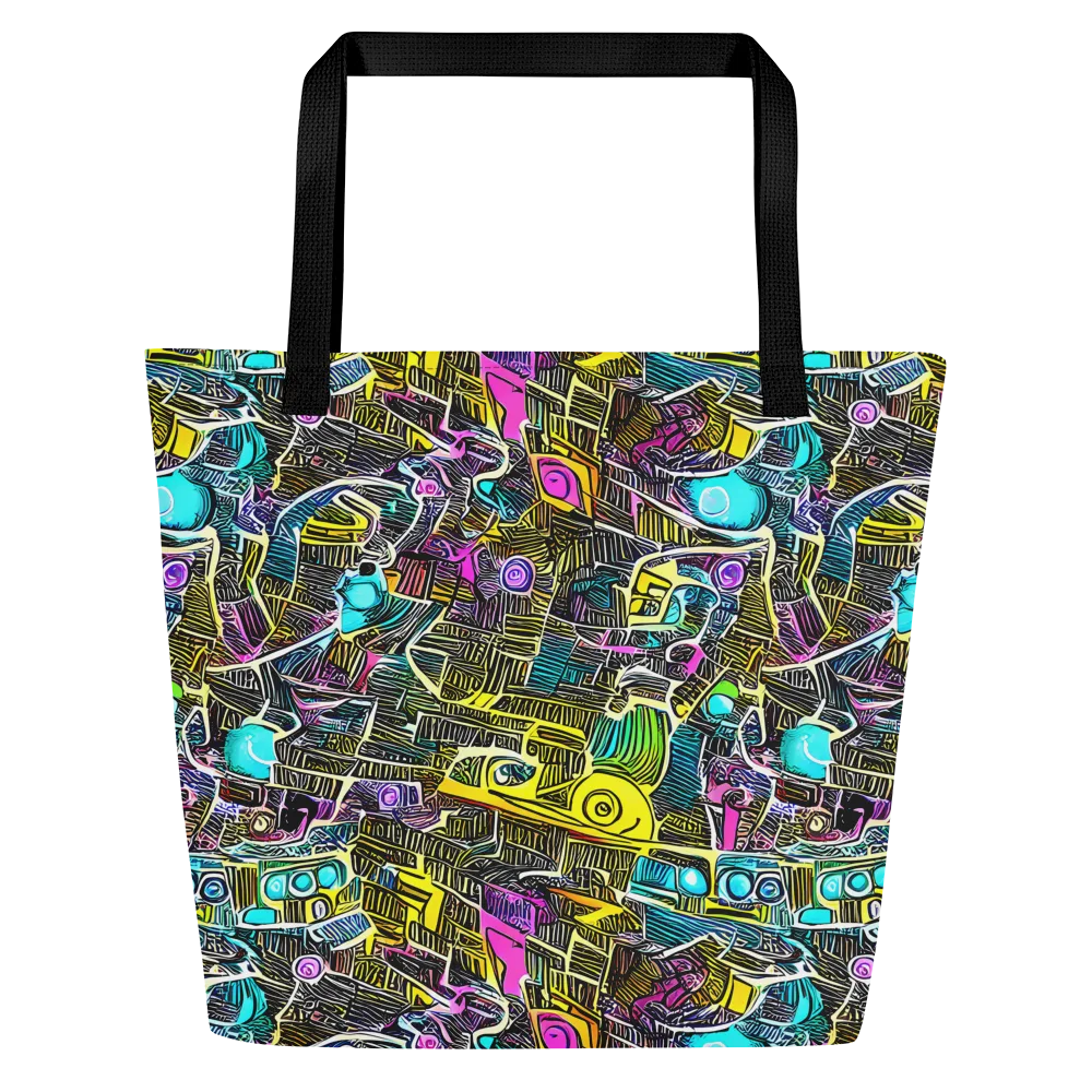 Kinetic Arcade on Large Tote Bag W/ Pocket — Front