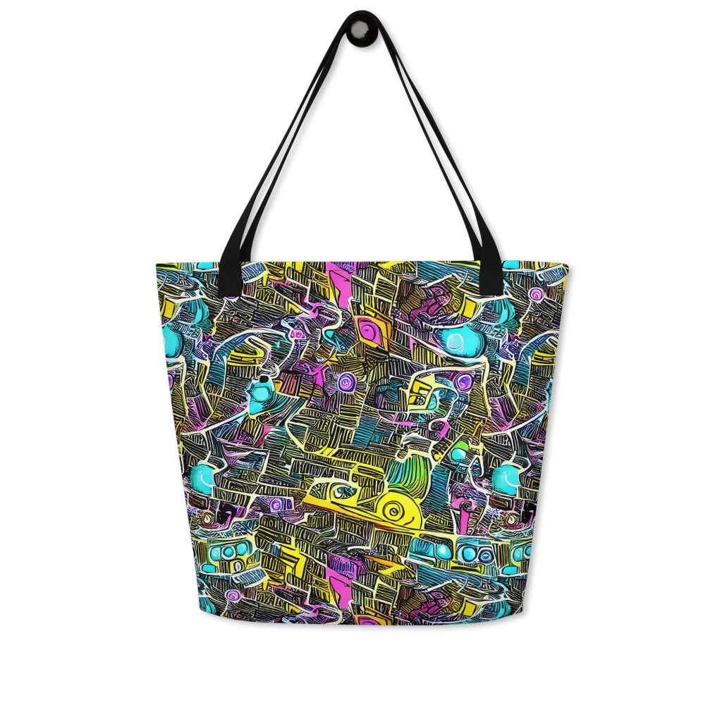 Kinetic Arcade on Large Tote Bag W/ Pocket — Front