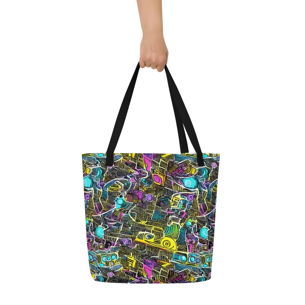 Kinetic Arcade on Large Tote Bag W/ Pocket — Front