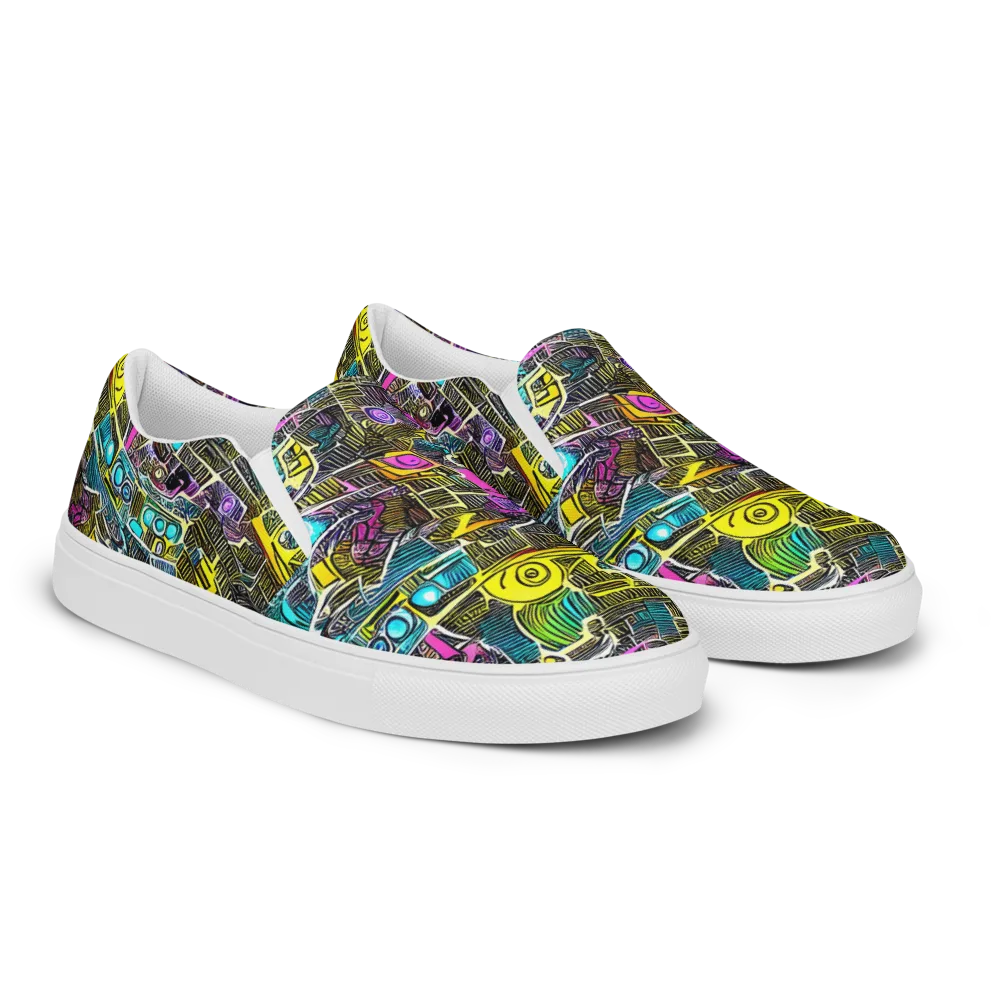 Kinetic Arcade on Women's Slip-On Canvas Shoes — Right Front