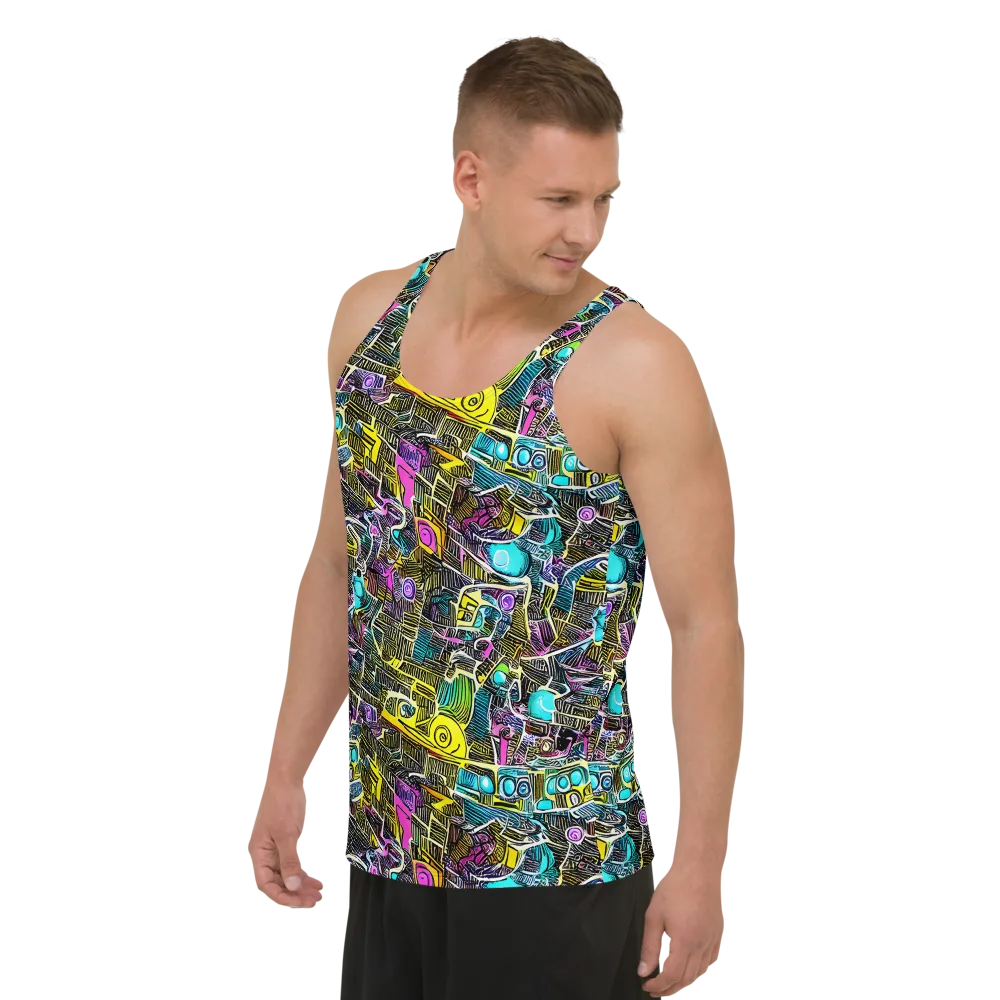 Kinetic Arcade on Men's Tank Top — Left Front