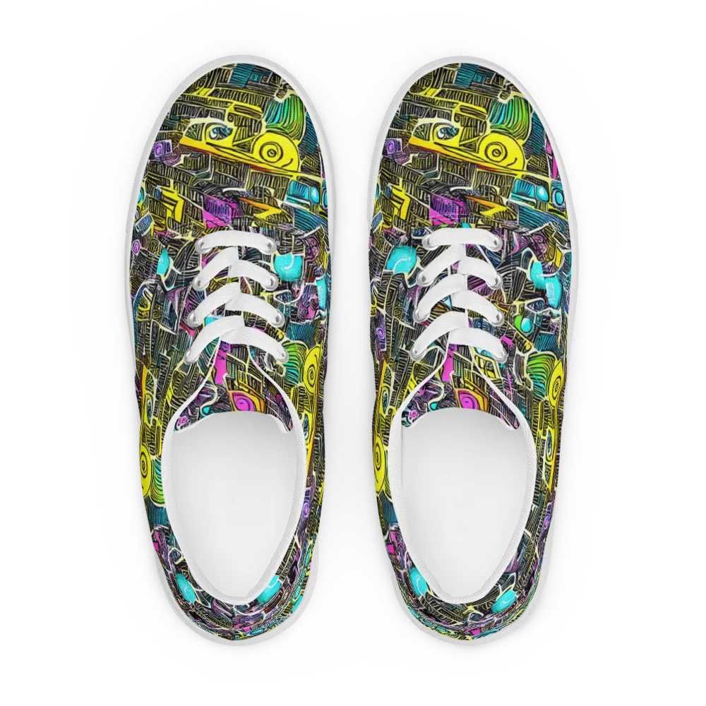 Kinetic Arcade on Men's Lace-Up Canvas Shoes — Front
