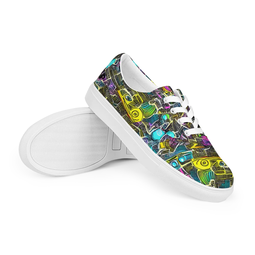 Kinetic Arcade on Men's Lace-Up Canvas Shoes — Right Front