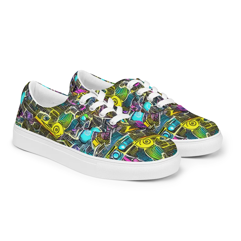 Kinetic Arcade on Men's Lace-Up Canvas Shoes — Right Front