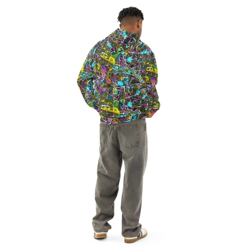 Kinetic Arcade on Cotton Hoodie — Back