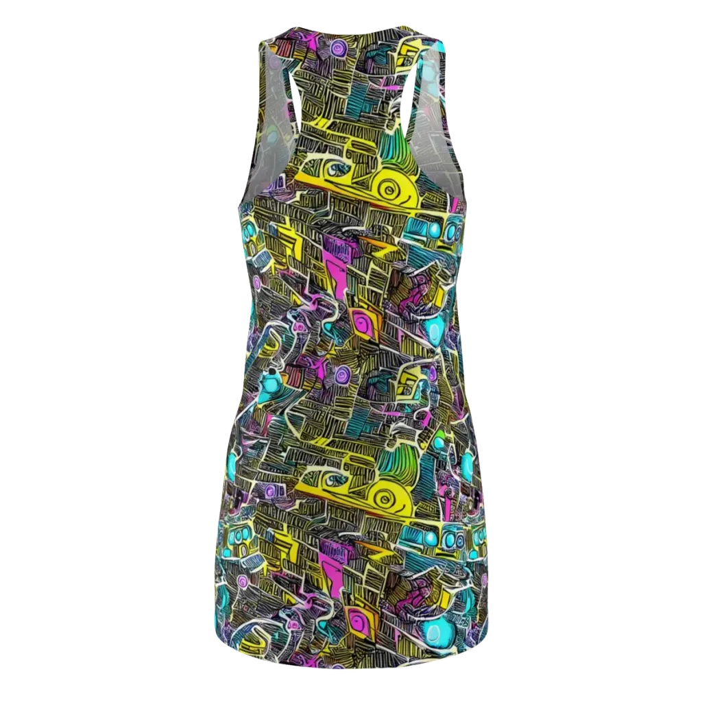Kinetic Arcade on Racerback Dress — Back