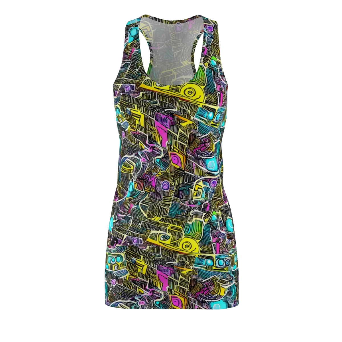 Kinetic Arcade on Racerback Dress — Front