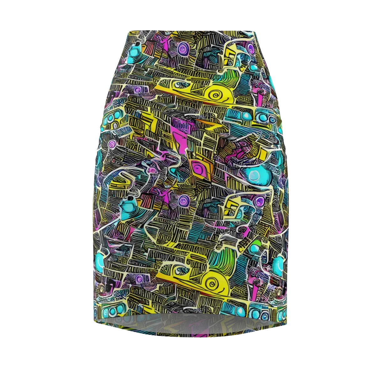 Kinetic Arcade on Pencil Skirt — Front