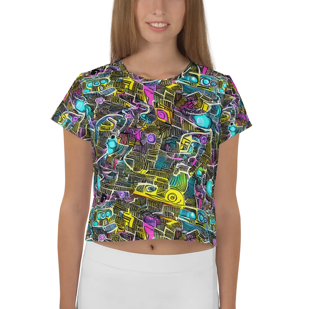 Kinetic Arcade on Crop Tee — Front