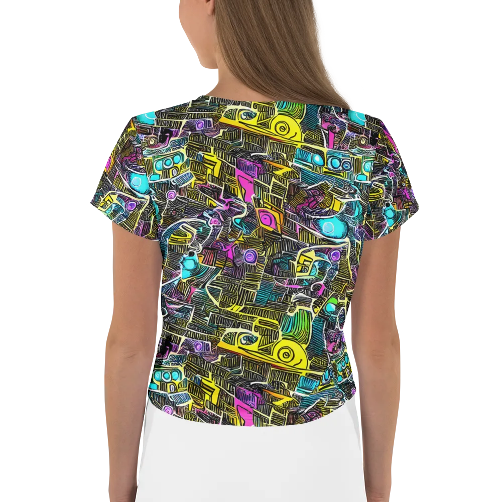 Kinetic Arcade on Crop Tee — Back